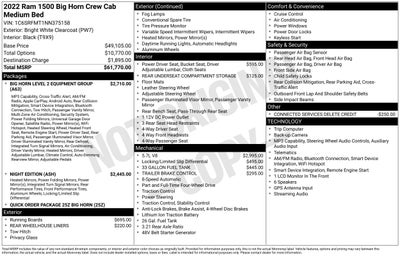 2022 RAM 1500 Big Horn/Lone Star