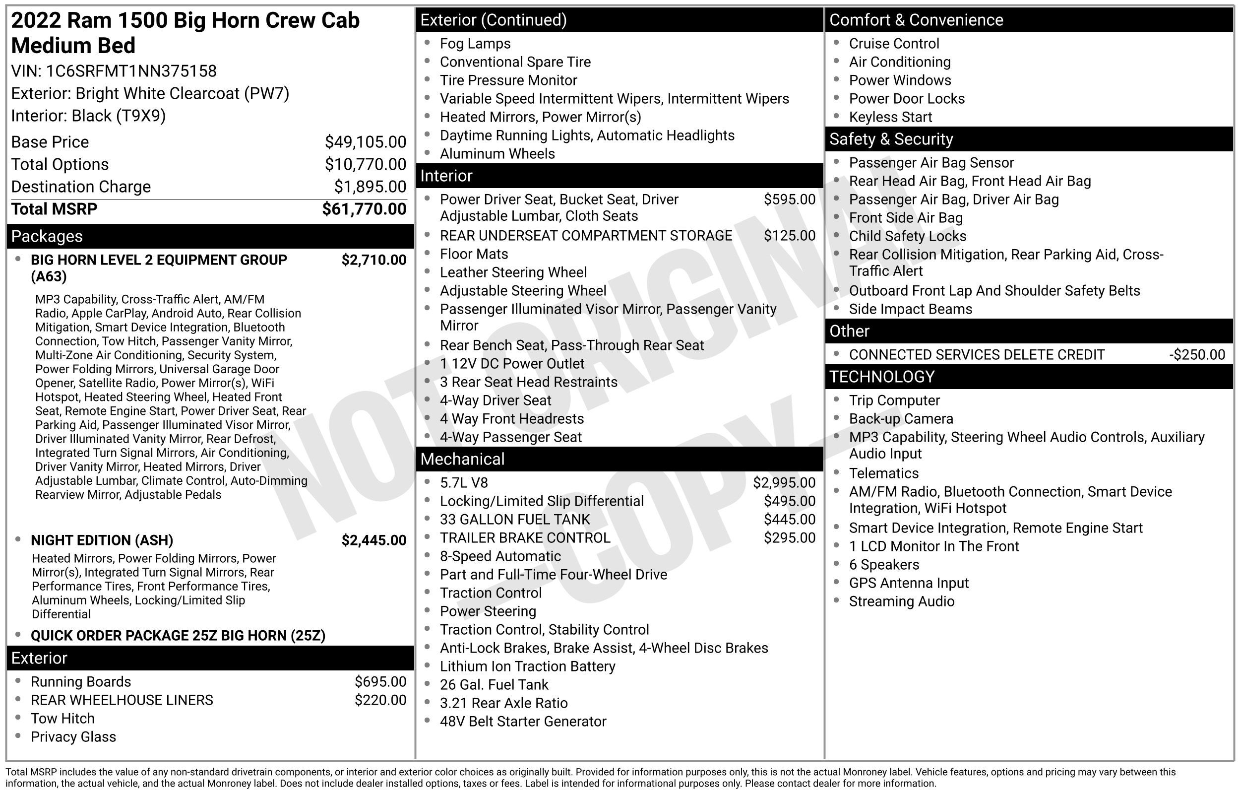2022 RAM 1500 Big Horn/Lone Star
