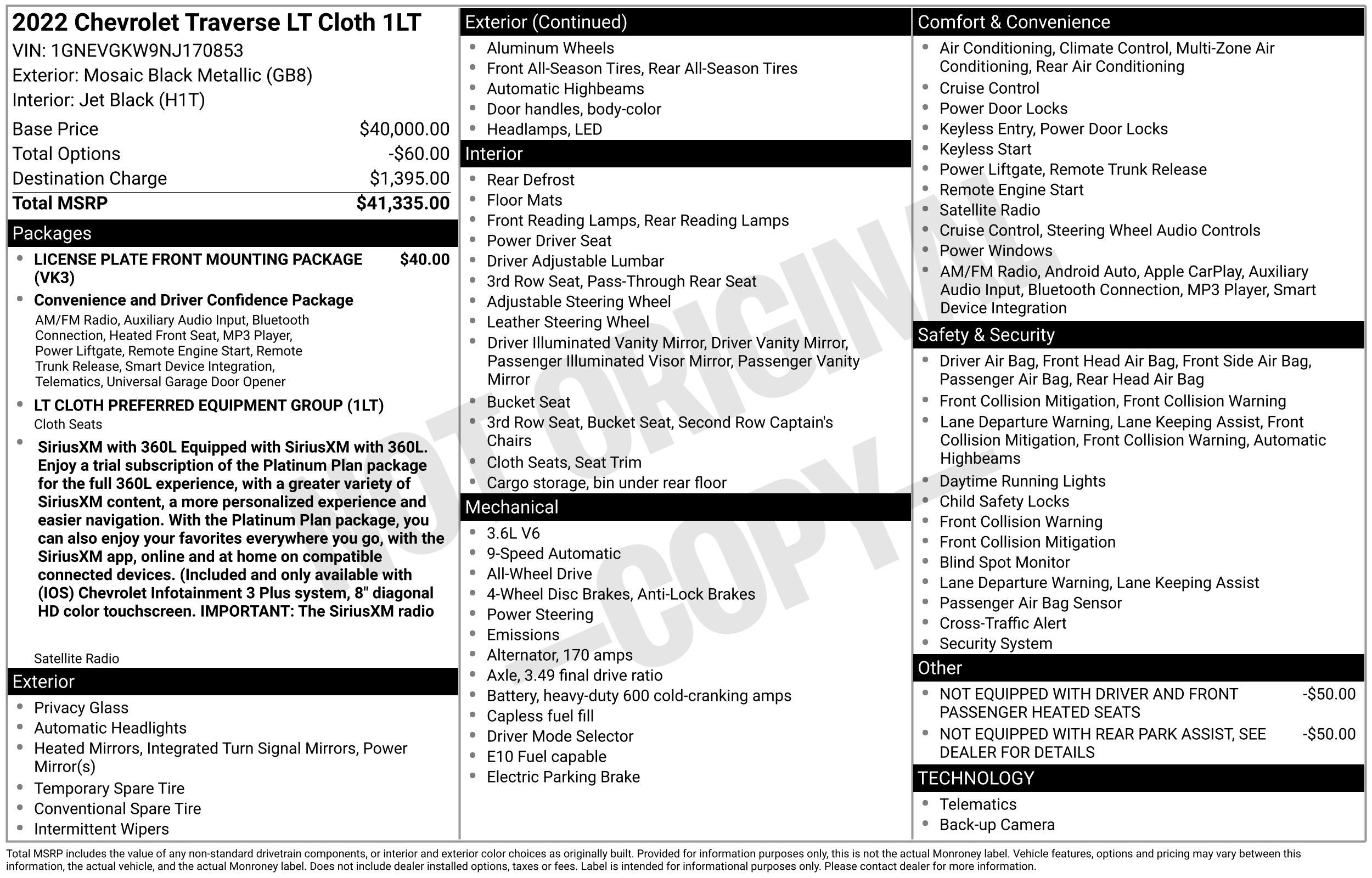 2022 Chevrolet Traverse LT 1LT