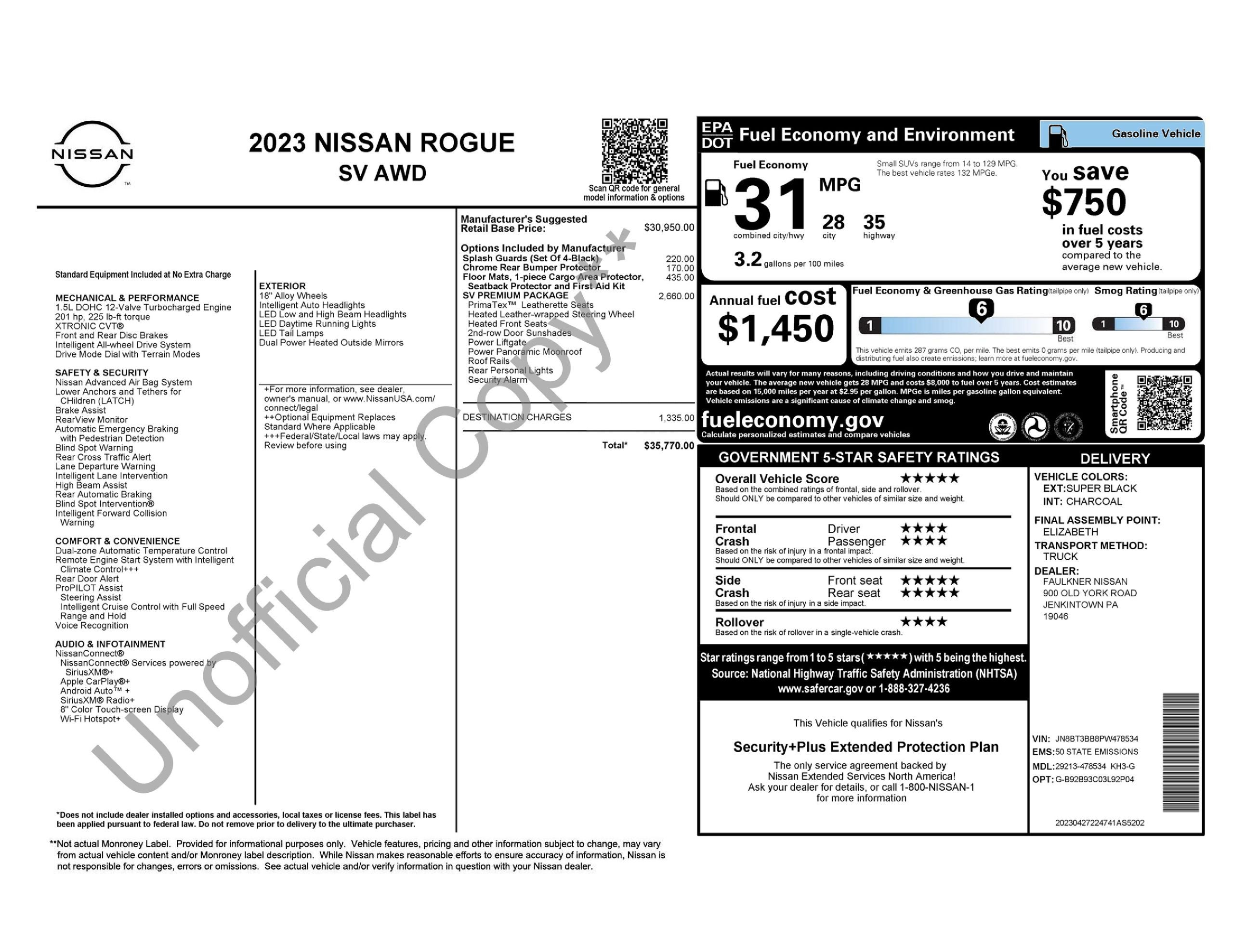 2023 Nissan Rogue SV