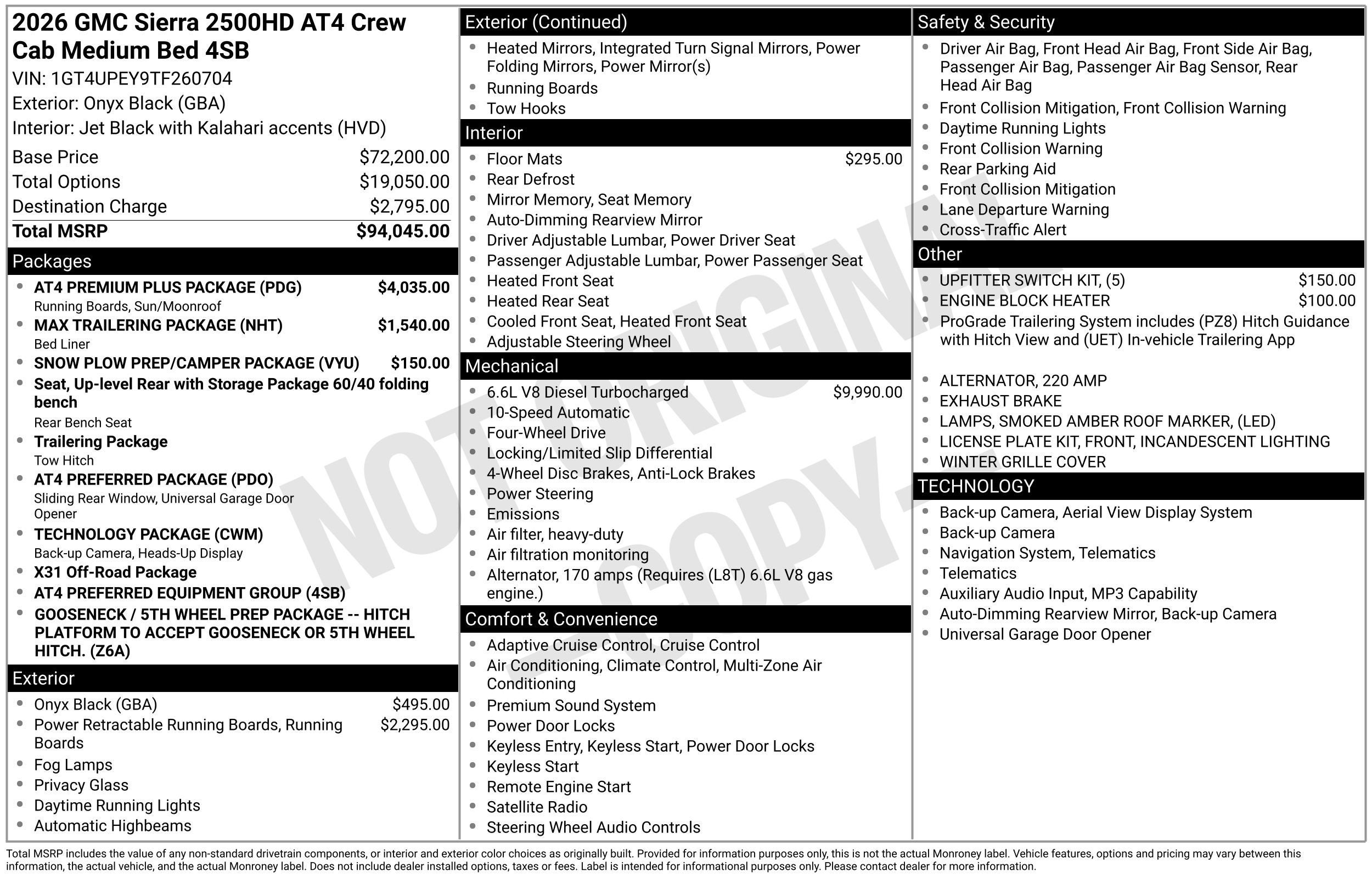 2026 GMC Sierra 2500 HD AT4