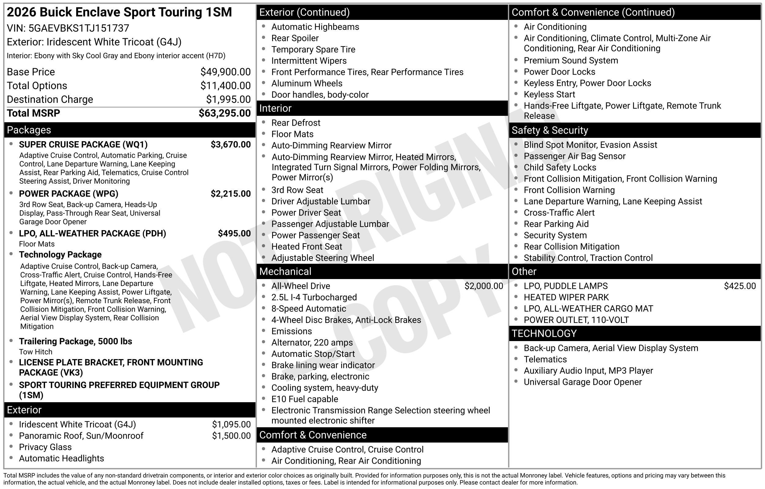 2026 Buick Enclave Sport Touring