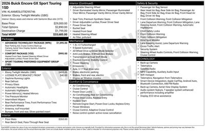 2026 Buick Encore GX Sport Touring