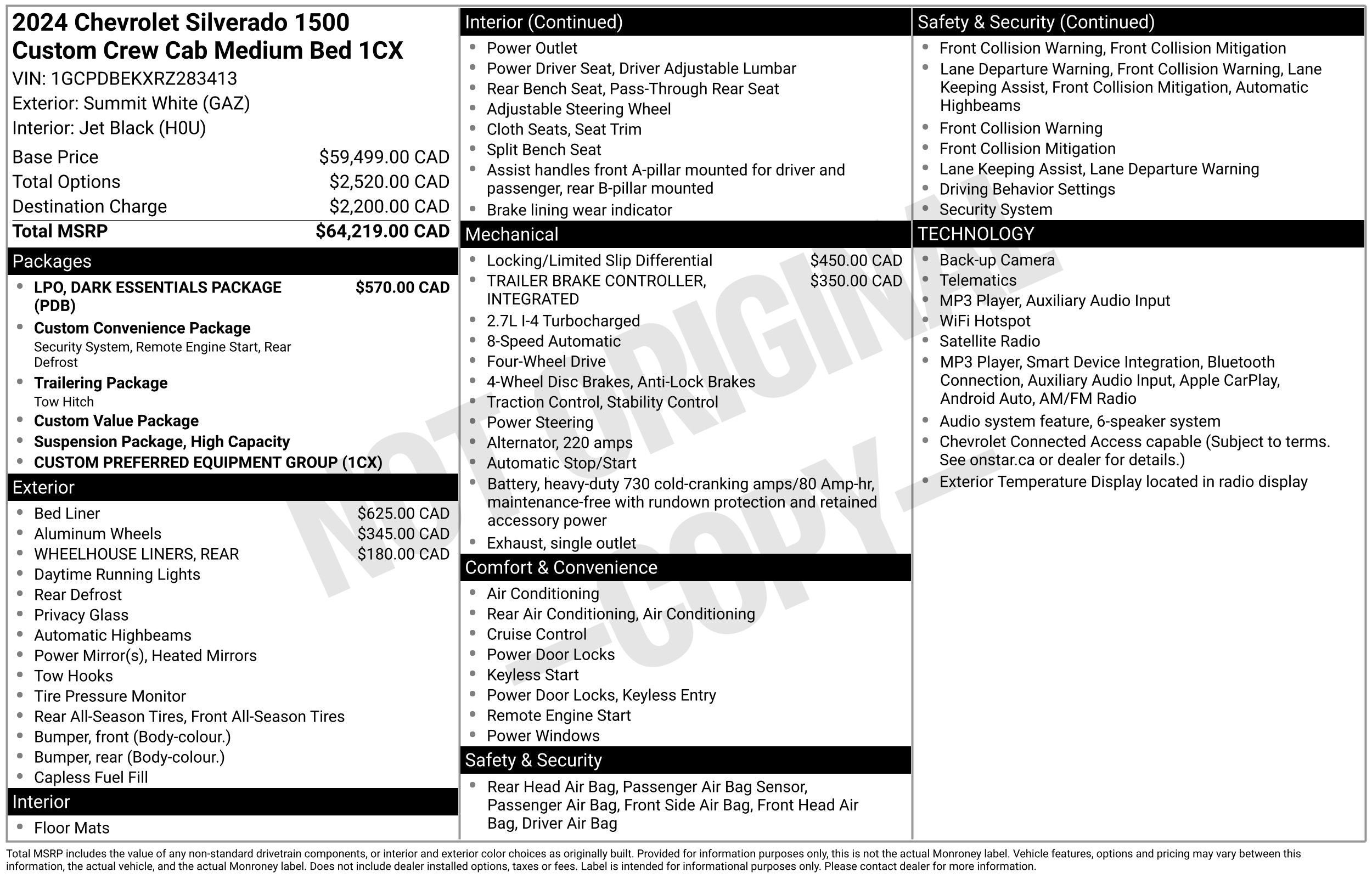 2024 Chevrolet Silverado 1500 Custom