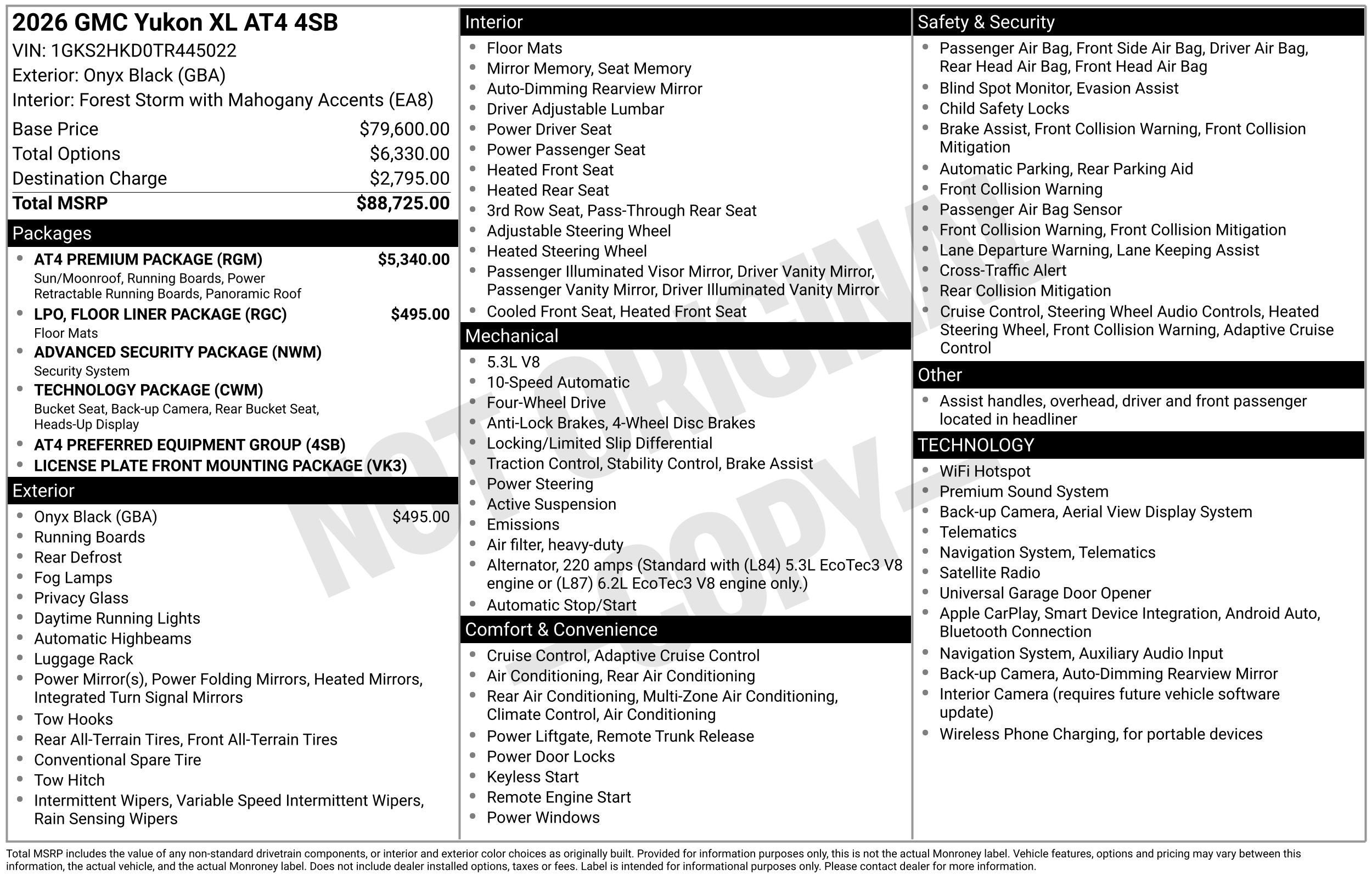 2026 GMC Yukon XL AT4