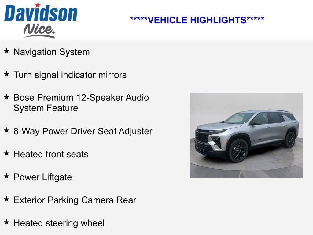 2025 Chevrolet Traverse RS