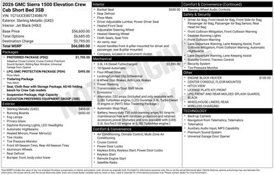 2026 GMC Sierra 1500 Elevation