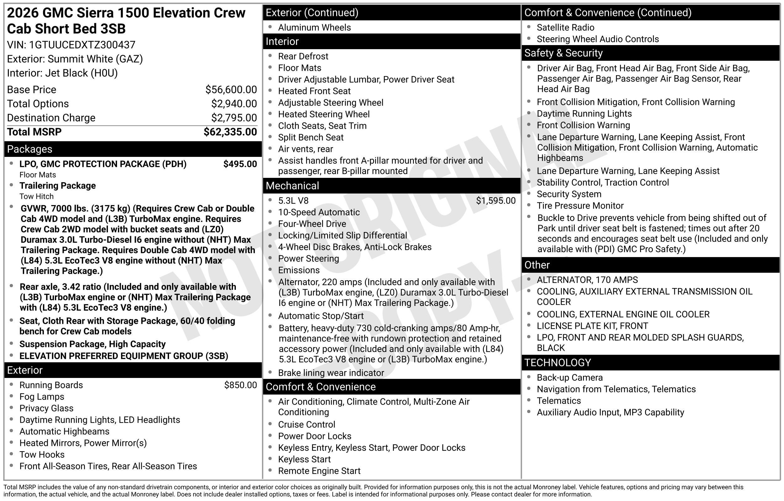 2026 GMC Sierra 1500 Elevation