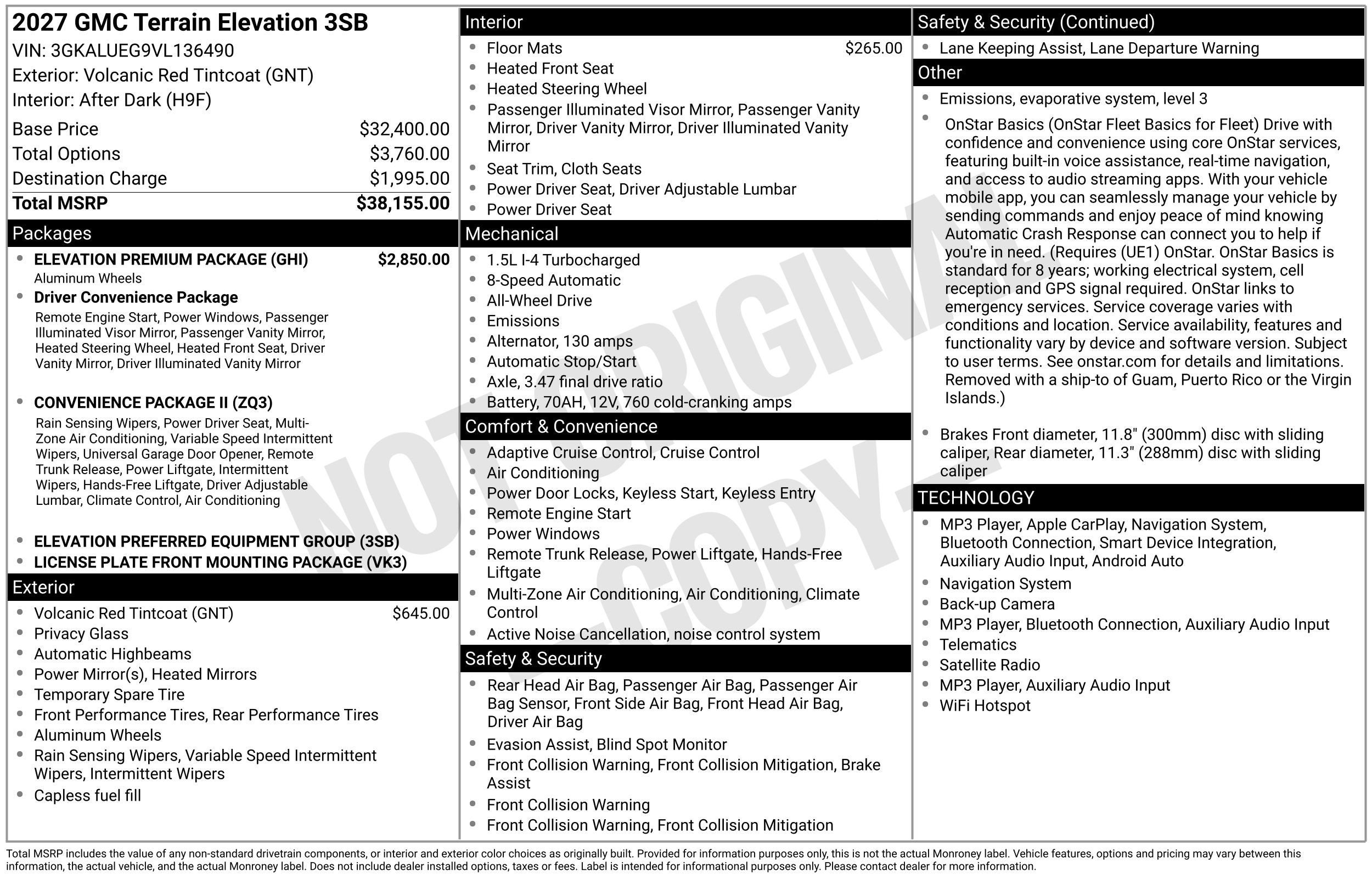 2027 GMC Terrain Elevation