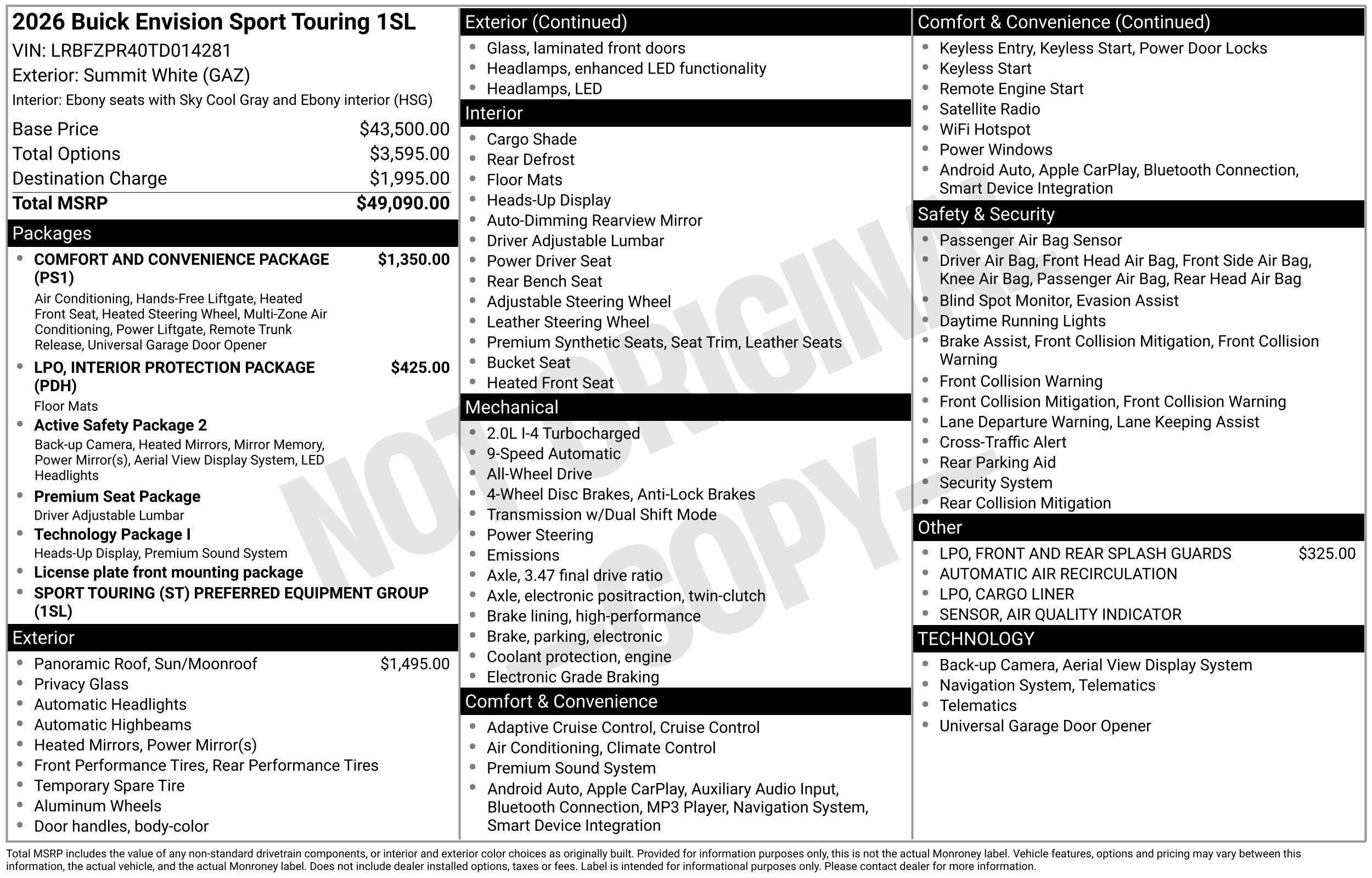 2026 Buick Envision Sport Touring
