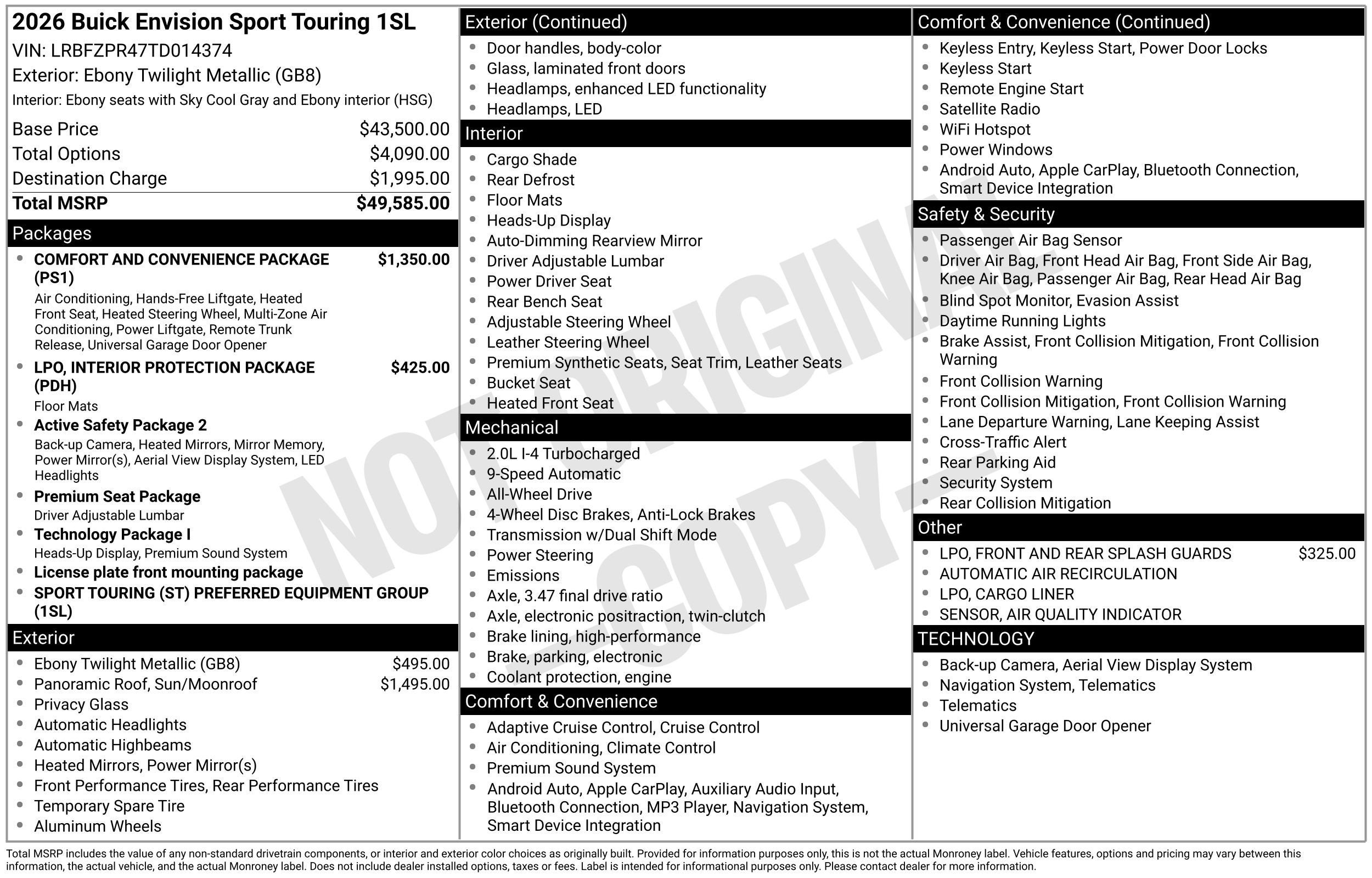 2026 Buick Envision Sport Touring